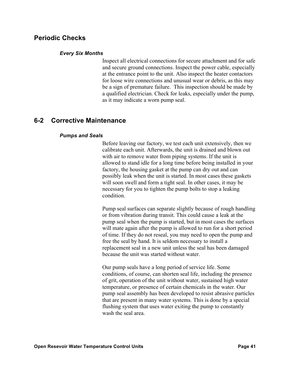 AEC TCU Series Open Reservoir Water Temperature Control Units User Manual | Page 40 / 51