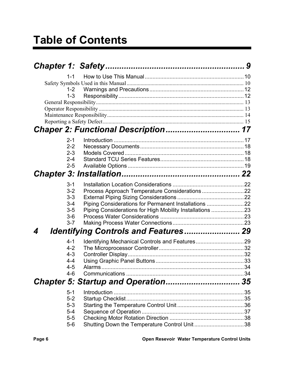 AEC TCU Series Open Reservoir Water Temperature Control Units User Manual | Page 5 / 51