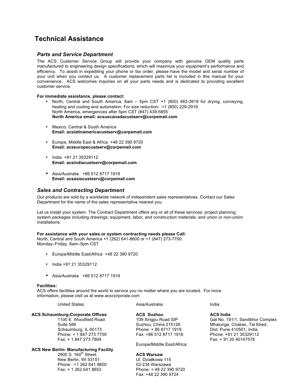 Technical assistance | AEC TCU Series Open Reservoir Water Temperature Control Units User Manual | Page 51 / 51