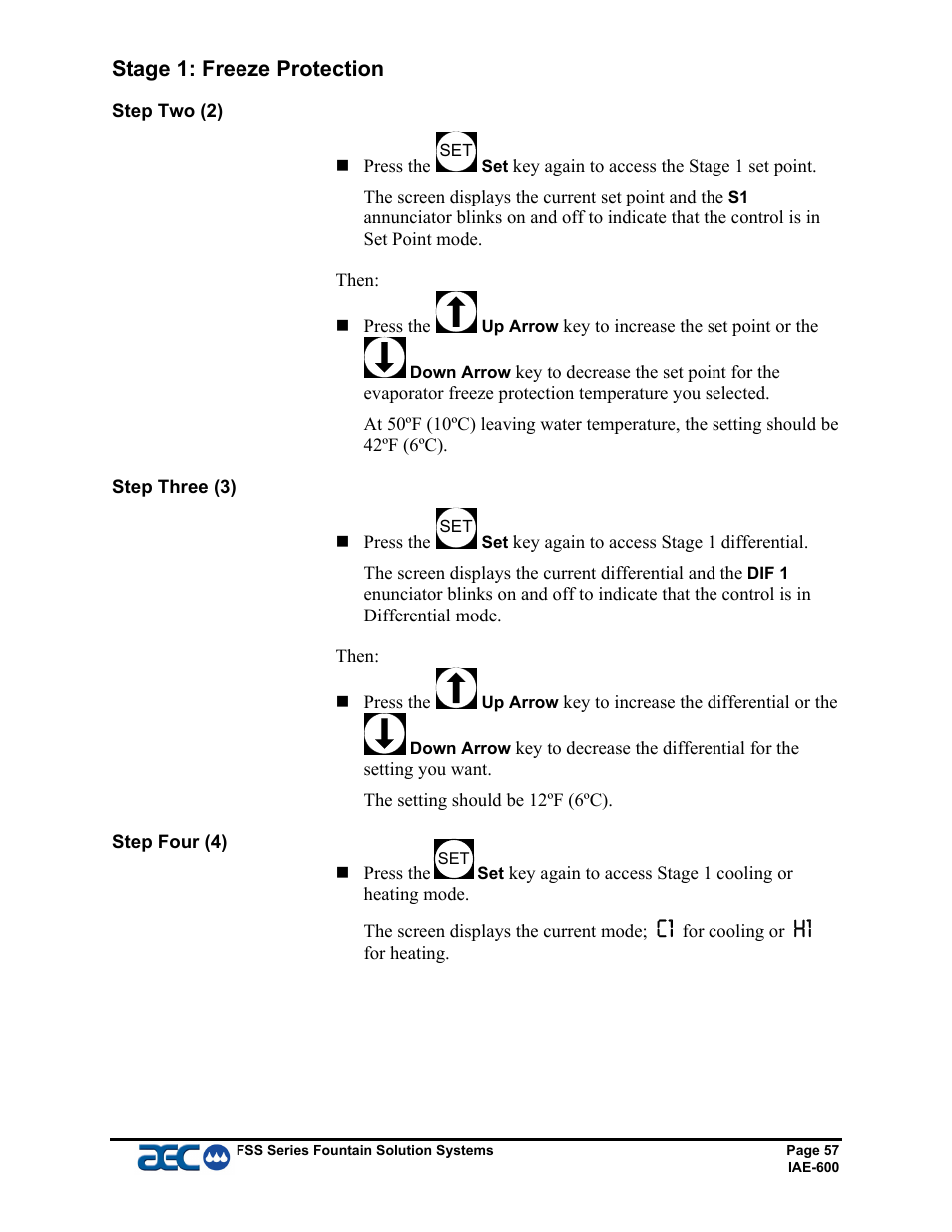 AEC FSS Series 1.5- 10 HP Fountain Solution Systems User Manual | Page 58 / 81