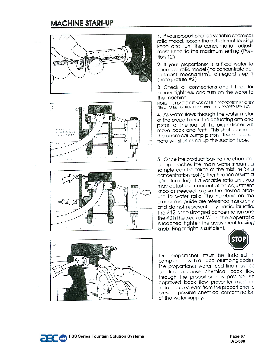 AEC FSS Series 1.5- 10 HP Fountain Solution Systems User Manual | Page 68 / 81