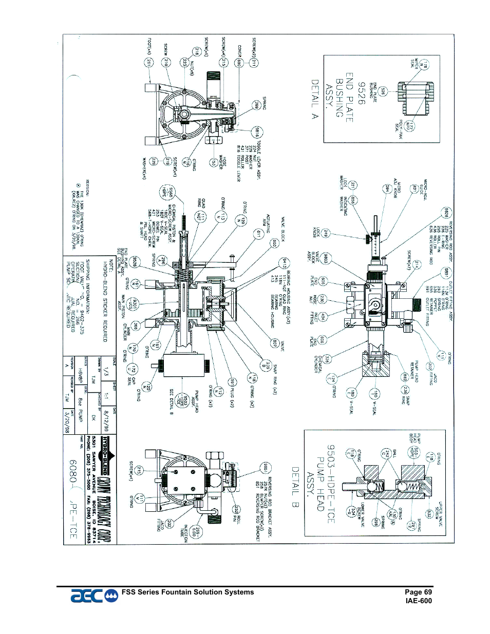 AEC FSS Series 1.5- 10 HP Fountain Solution Systems User Manual | Page 70 / 81