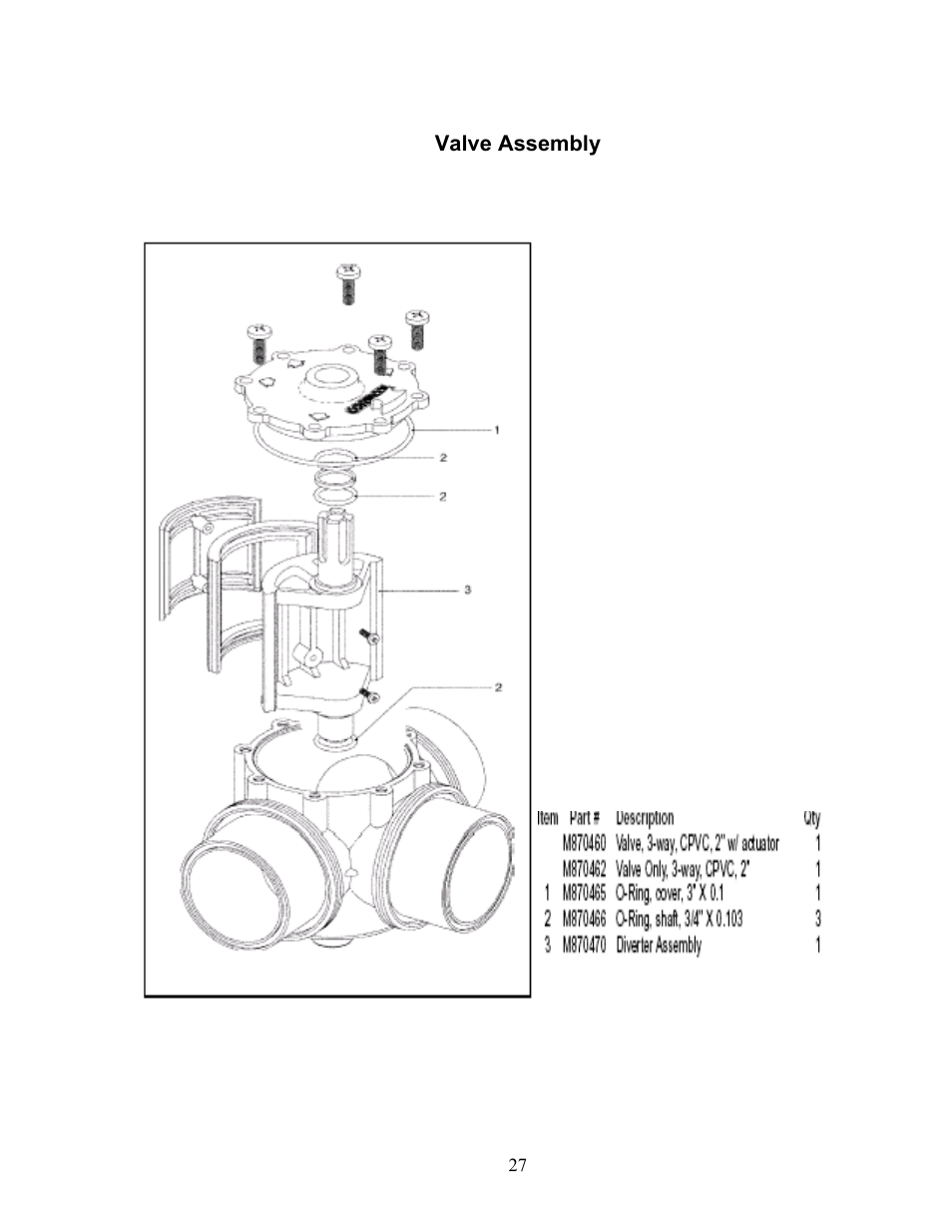 Valve assembly | AEC TK Series Cooling Tower Water Treatment Systems User Manual | Page 27 / 42