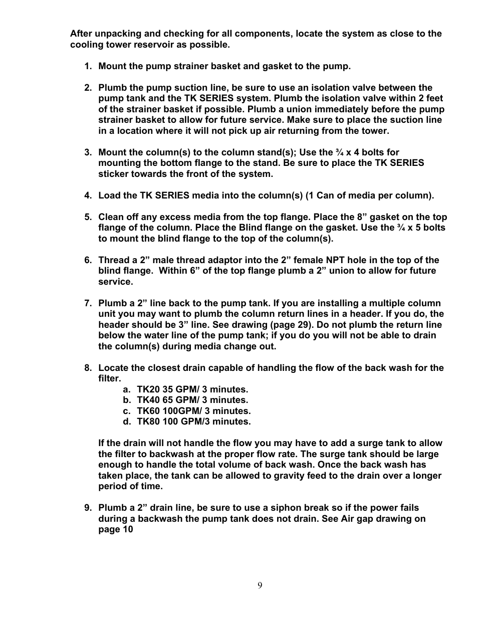 AEC TK Series Cooling Tower Water Treatment Systems User Manual | Page 9 / 42