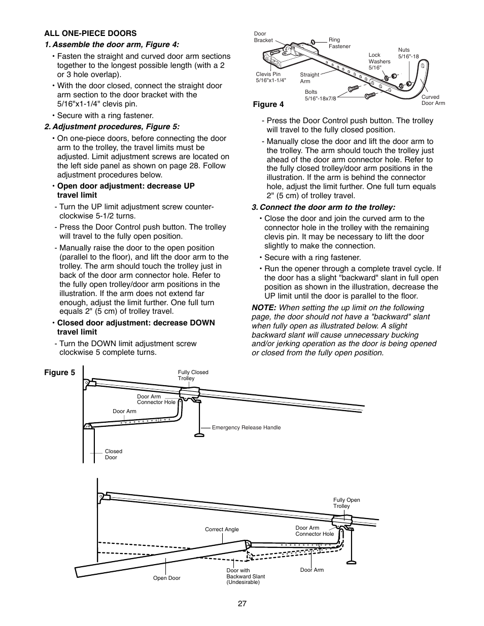 All one-piece doors | Chamberlain 1240R - 1/4HP User Manual | Page 27 / 40