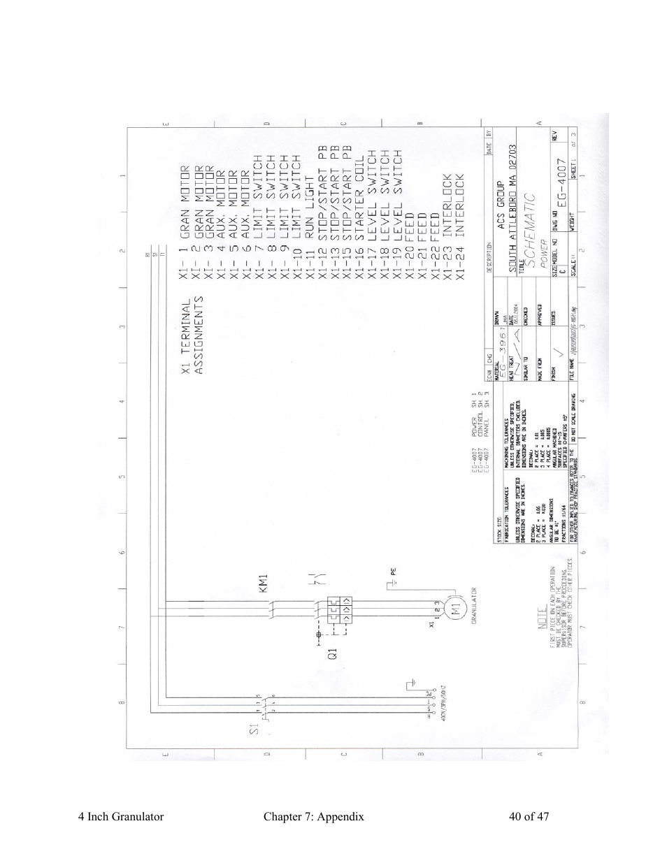 AEC Colortronic Granulator - M103 User Manual | Page 40 / 47