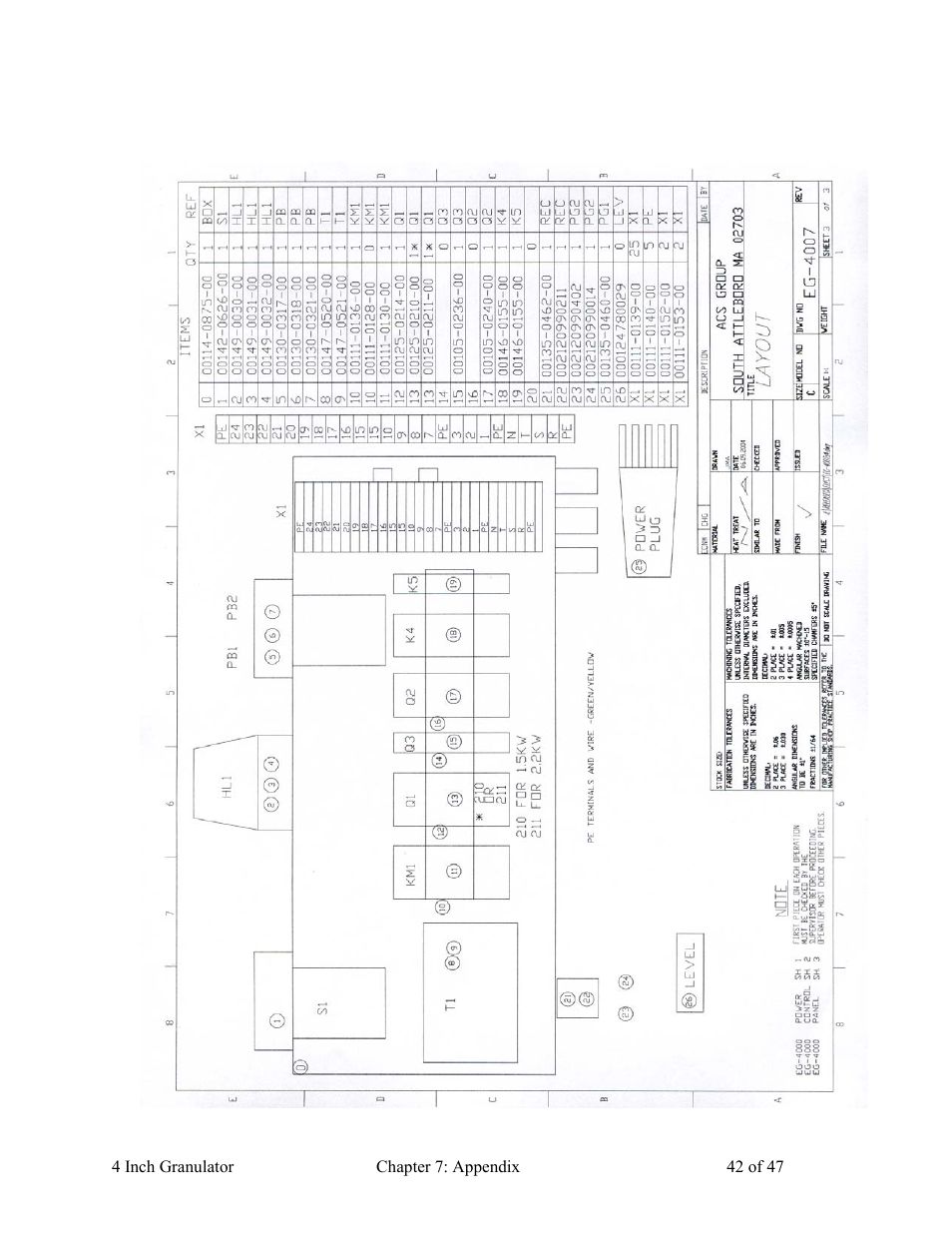 AEC Colortronic Granulator - M103 User Manual | Page 42 / 47
