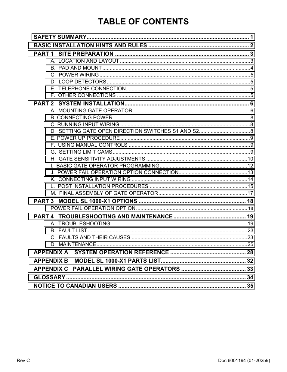 Chamberlain SL 1000-XI User Manual | Page 2 / 39