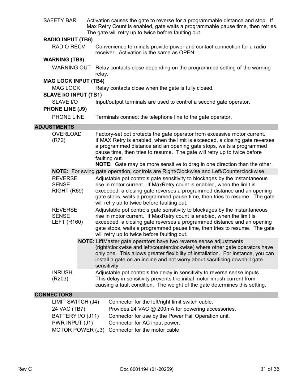 Chamberlain SL 1000-XI User Manual | Page 34 / 39