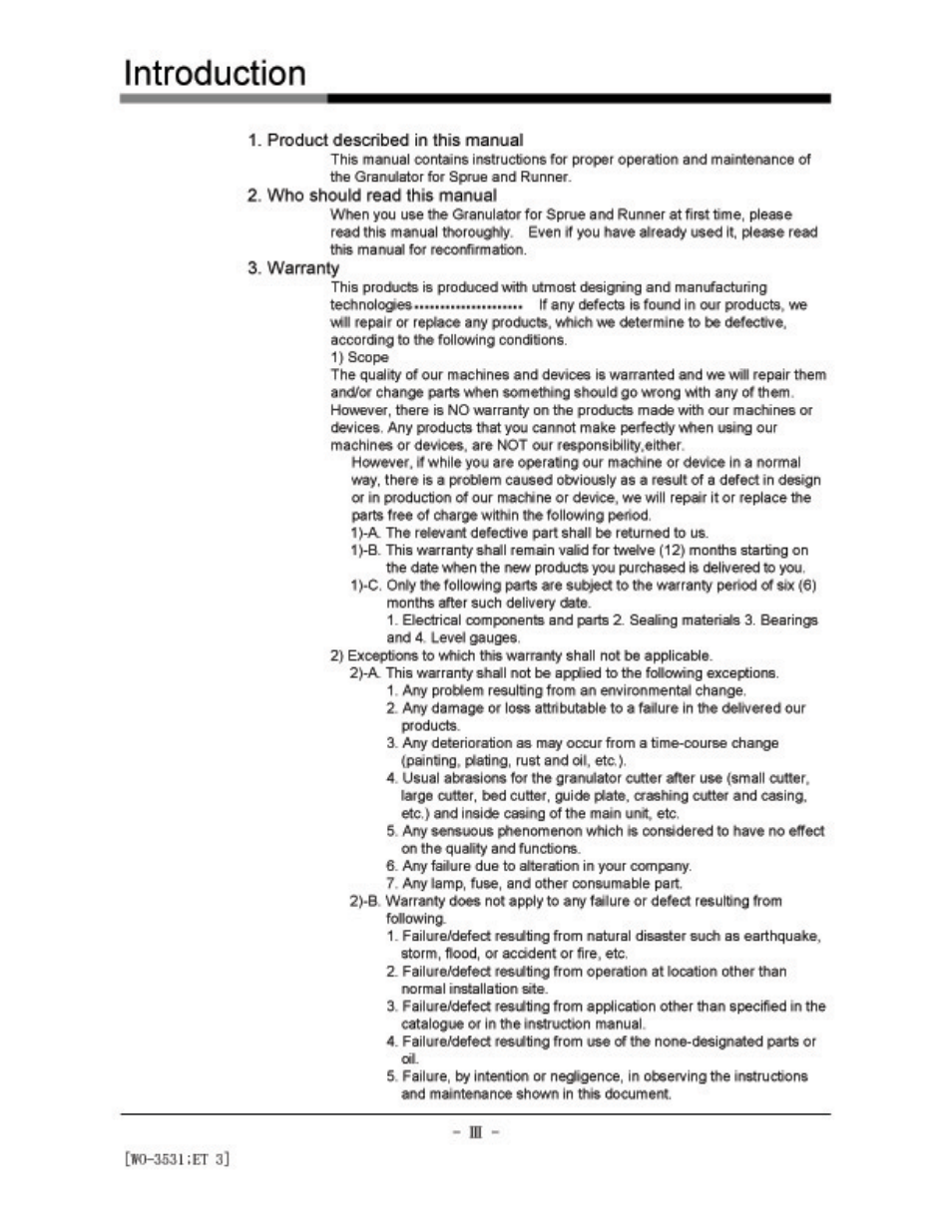 AEC Colortronic MS Series Screenless Granulator User Manual | Page 4 / 43