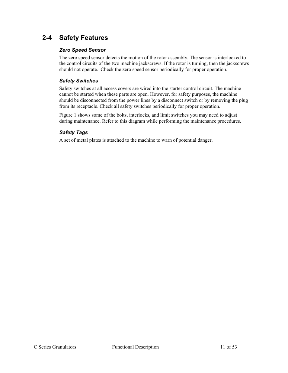 4 safety features | AEC Colortronic MSH Series 2039 User Manual | Page 11 / 53
