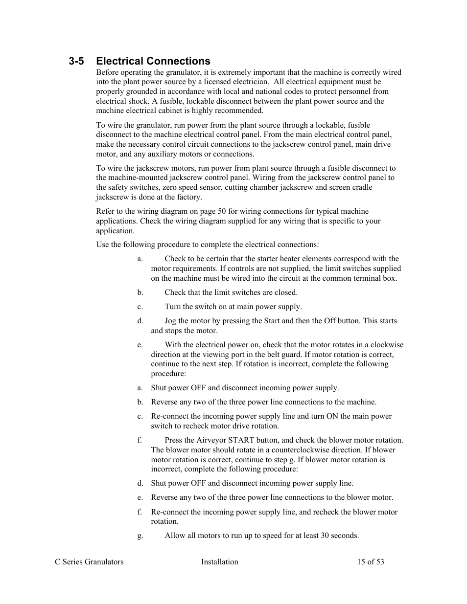 5 electrical connections | AEC Colortronic MSH Series 2039 User Manual | Page 15 / 53