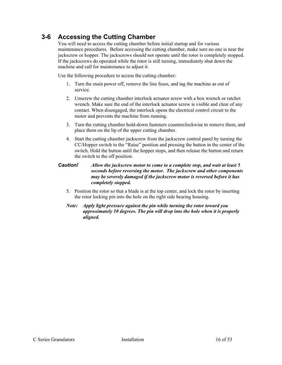 6 accessing the cutting chamber | AEC Colortronic MSH Series 2039 User Manual | Page 16 / 53