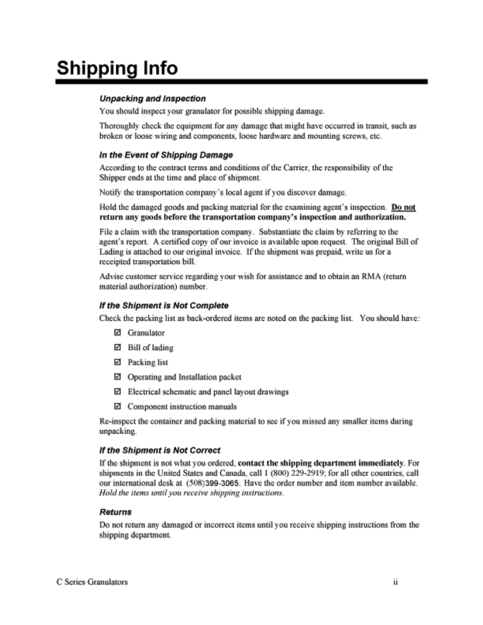 AEC Colortronic MSH Series 2039 User Manual | Page 2 / 53