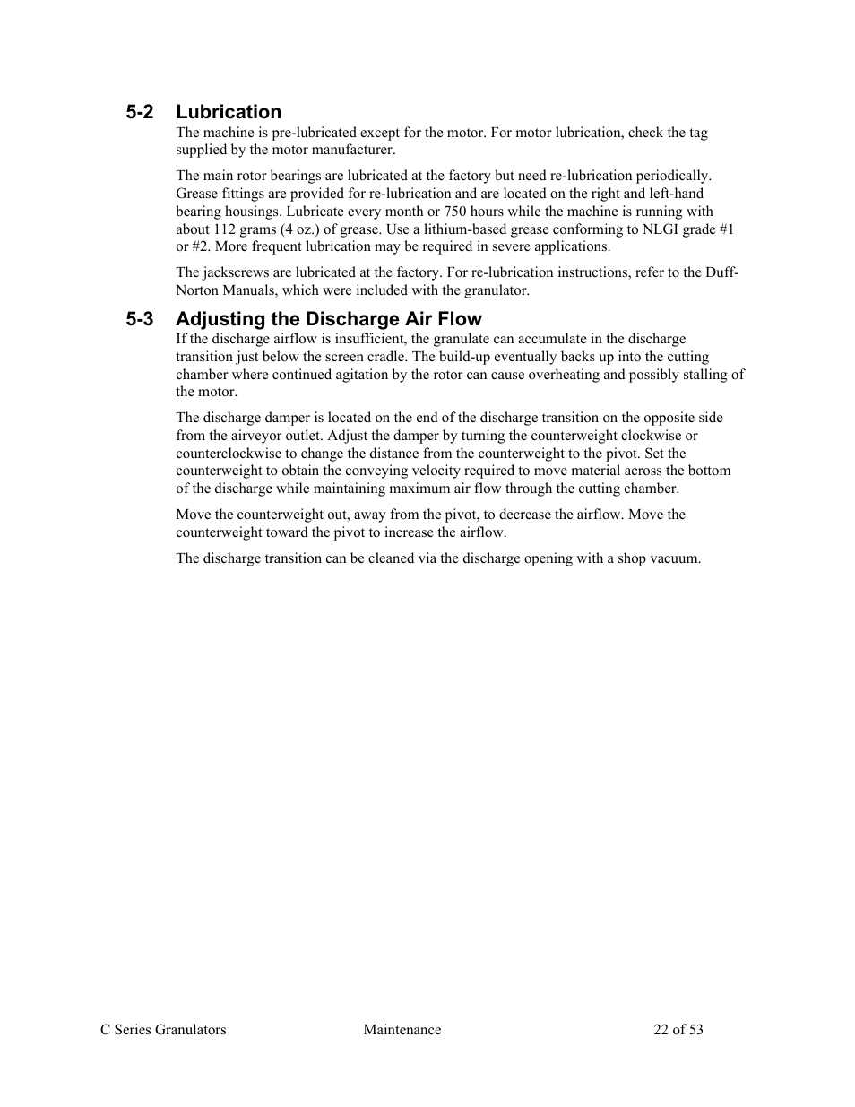 2 lubrication, 3 adjusting the discharge air flow | AEC Colortronic MSH Series 2039 User Manual | Page 22 / 53