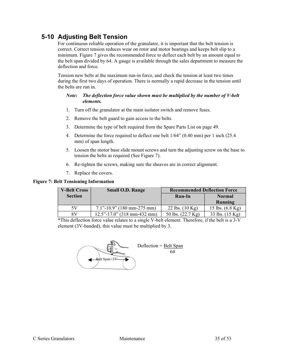 10 adjusting belt tension | AEC Colortronic MSH Series 2039 User Manual | Page 35 / 53