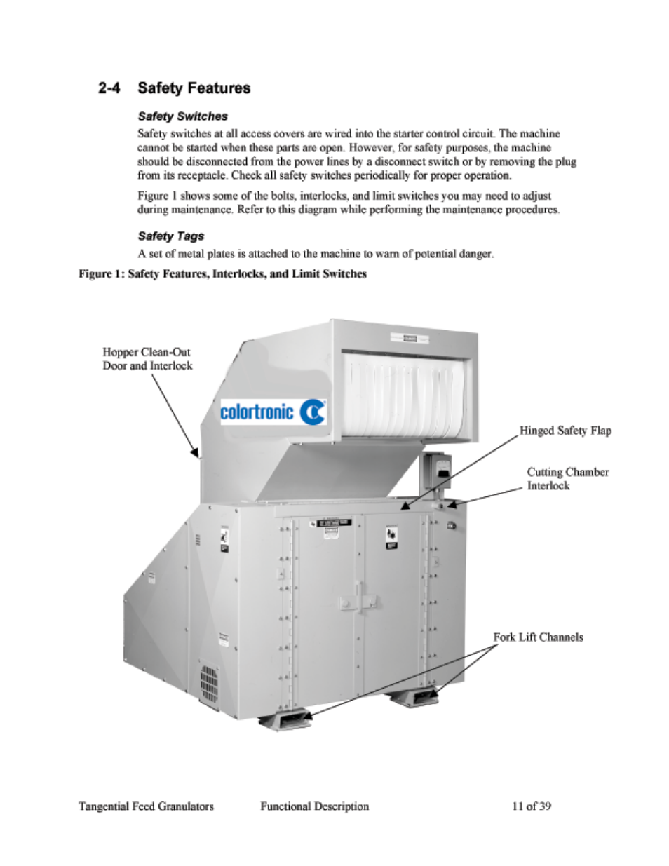 AEC Colortronic MTF 2000 Series Granulator User Manual | Page 11 / 39