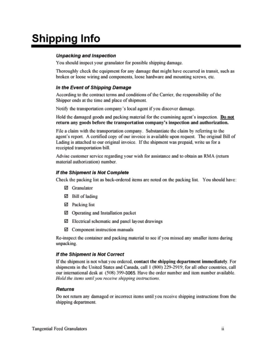 AEC Colortronic MTF 2000 Series Granulator User Manual | Page 2 / 39