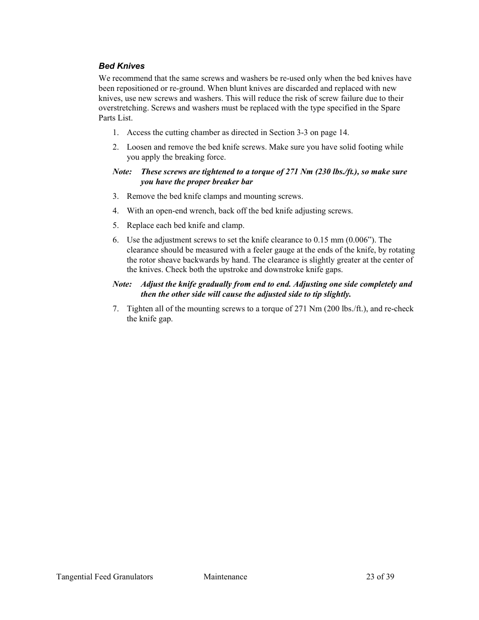 AEC Colortronic MTF 2000 Series Granulator User Manual | Page 23 / 39