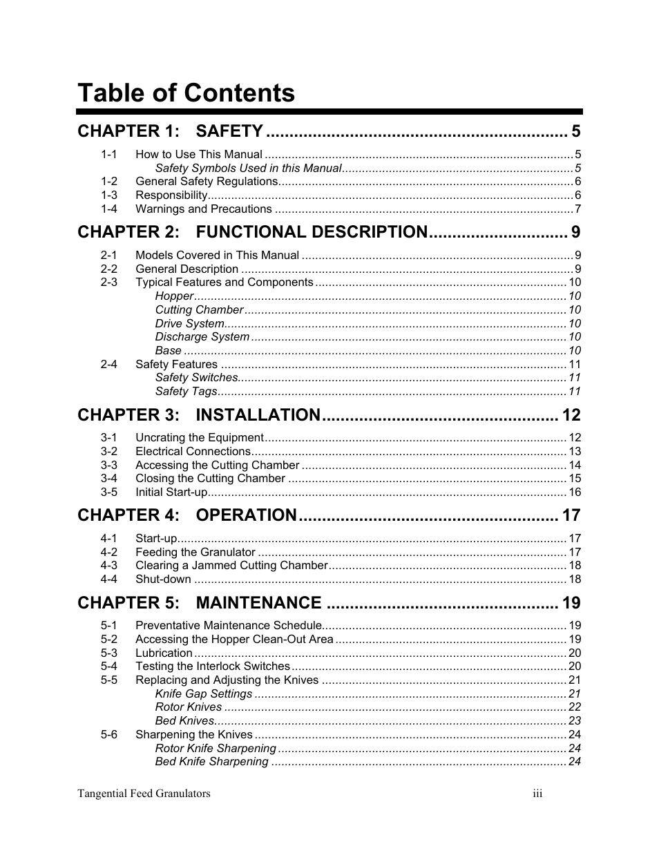 AEC Colortronic MTF 2000 Series Granulator User Manual | Page 3 / 39