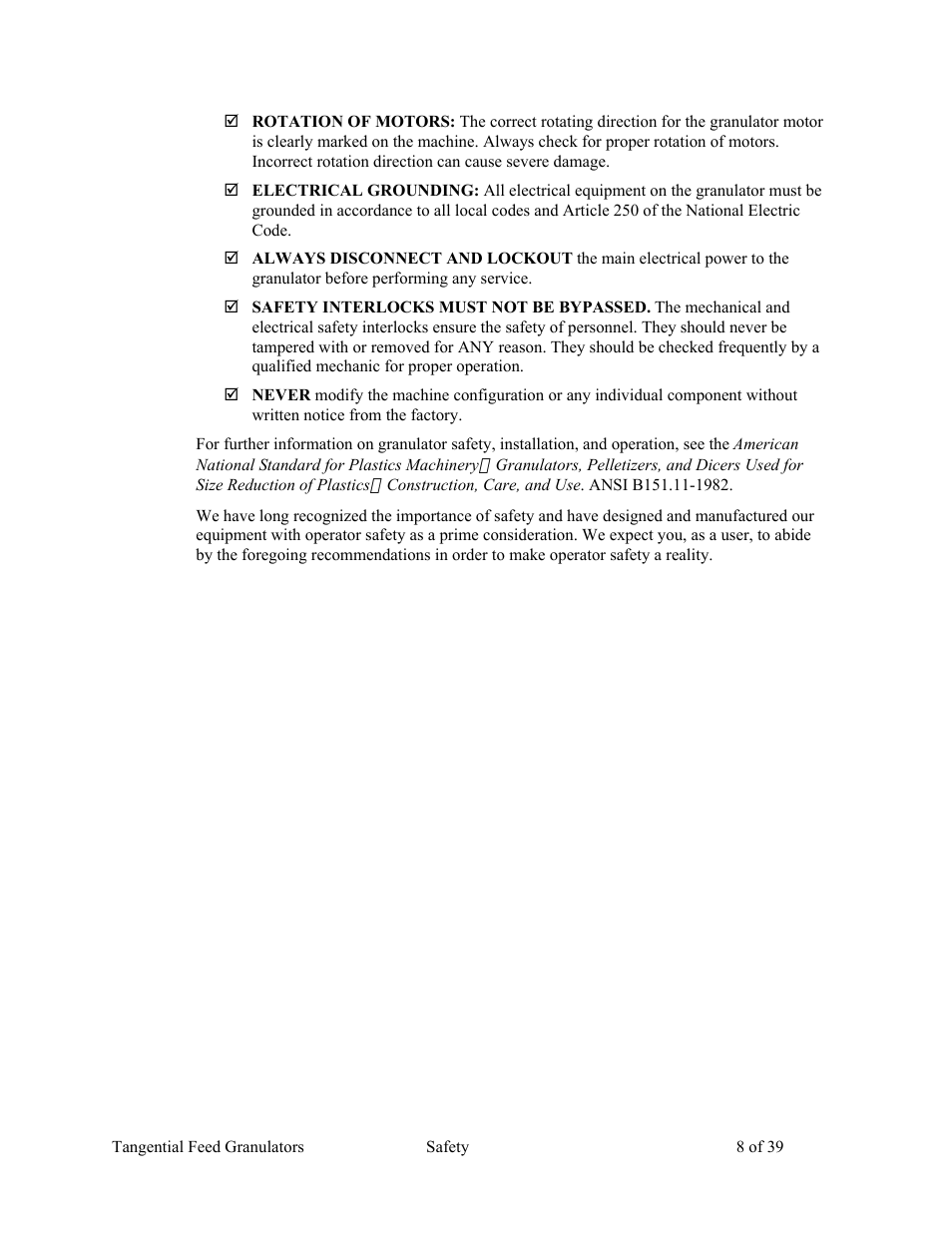 AEC Colortronic MTF 2000 Series Granulator User Manual | Page 8 / 39