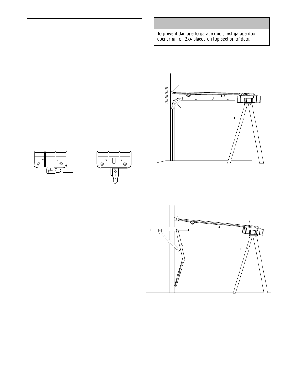 Position the opener, Warning caution warning warning, Installation step 5 | Chamberlain 7902 K User Manual | Page 19 / 40