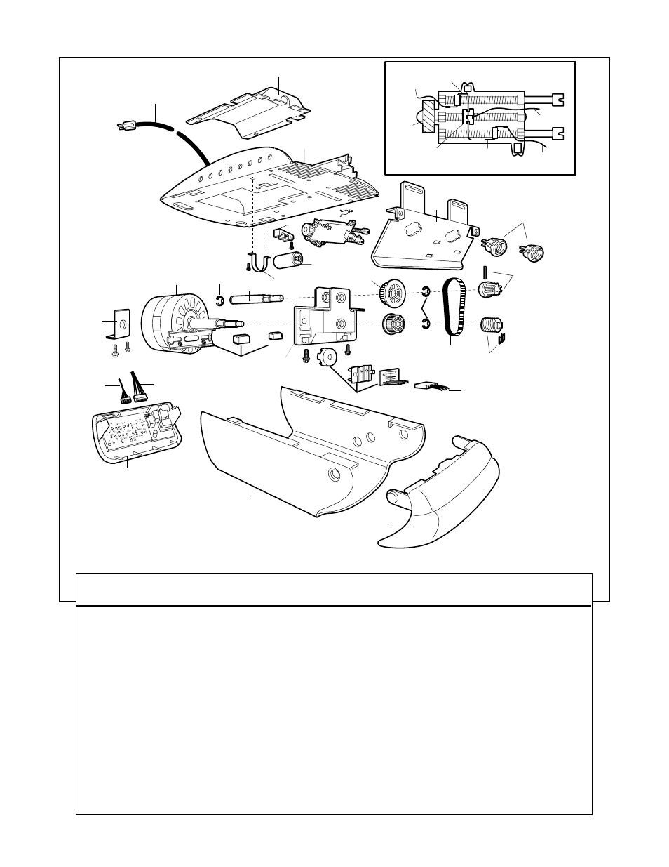 Motor unit assembly parts | Chamberlain 7902 K User Manual | Page 38 / 40