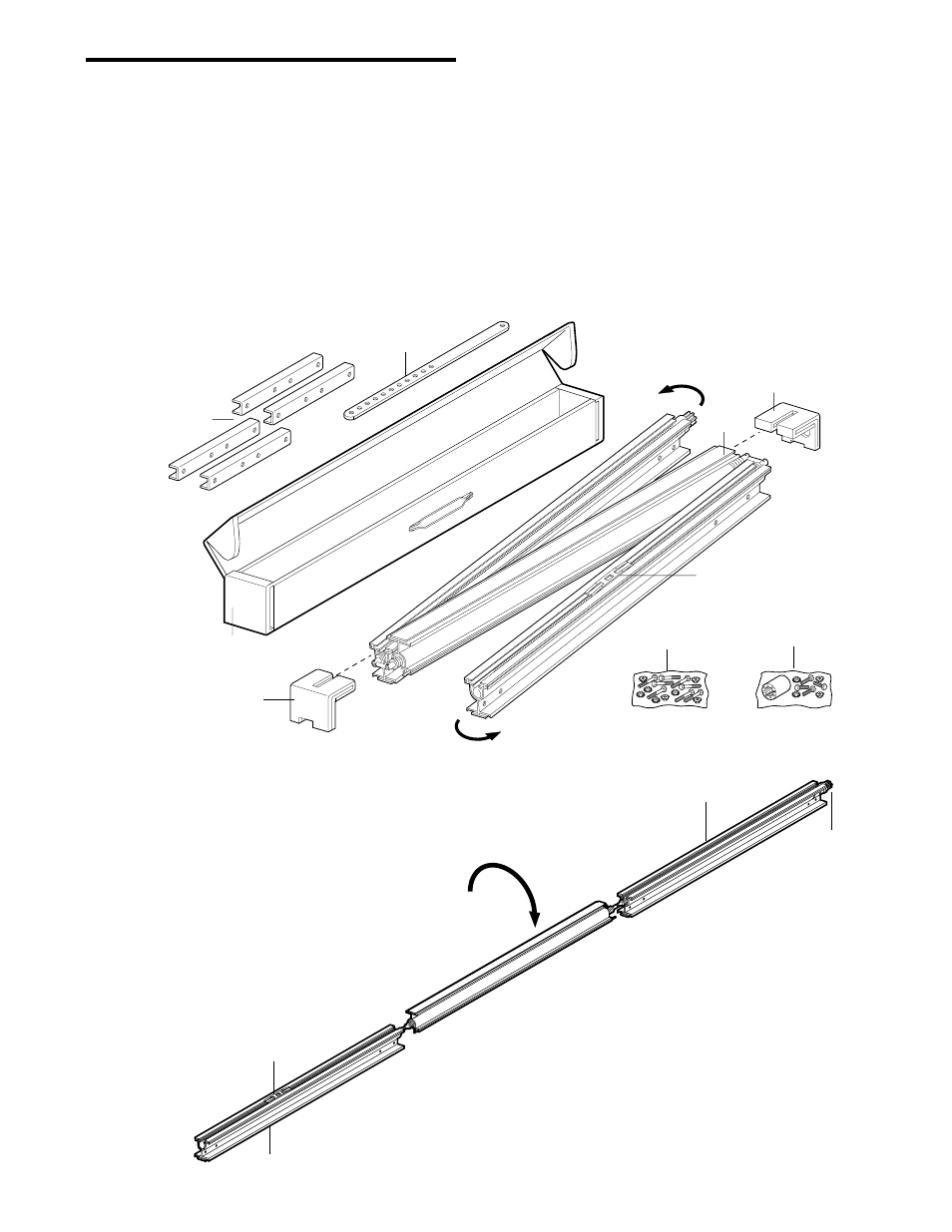 Assembly, Assemble the rail, Assembly step 1 | Chamberlain 7902 K User Manual | Page 8 / 40