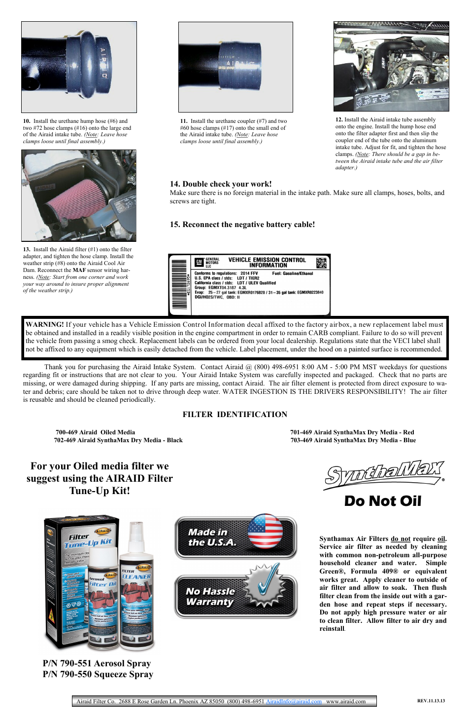 Airaid 200-154 User Manual | Page 2 / 2