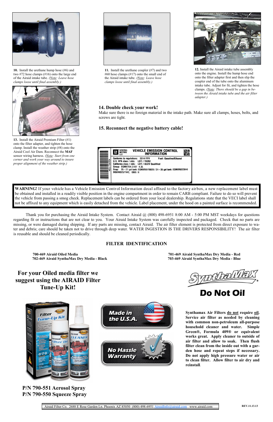 Airaid 200-167 User Manual | Page 2 / 2
