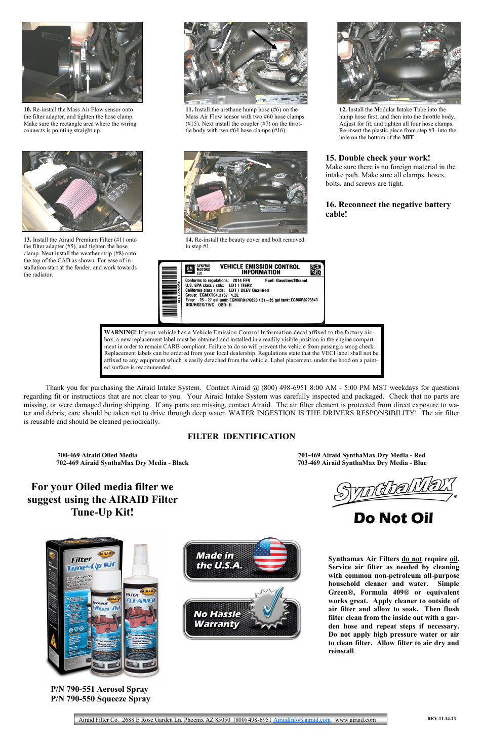 Airaid 200-185 User Manual | Page 2 / 2