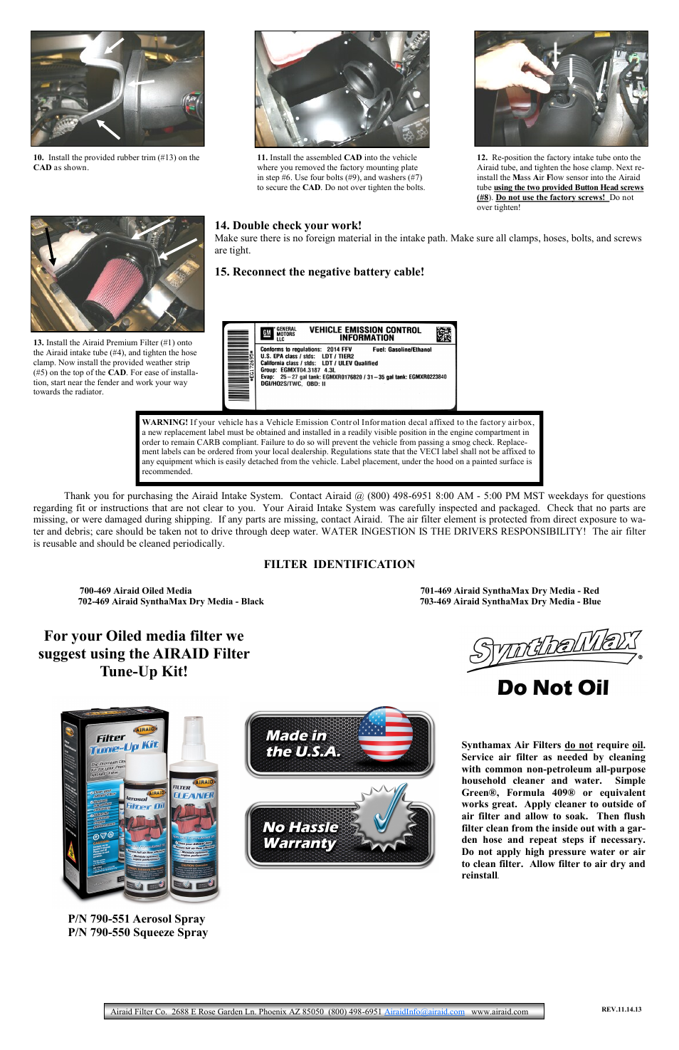 Airaid 200-187 User Manual | Page 2 / 2