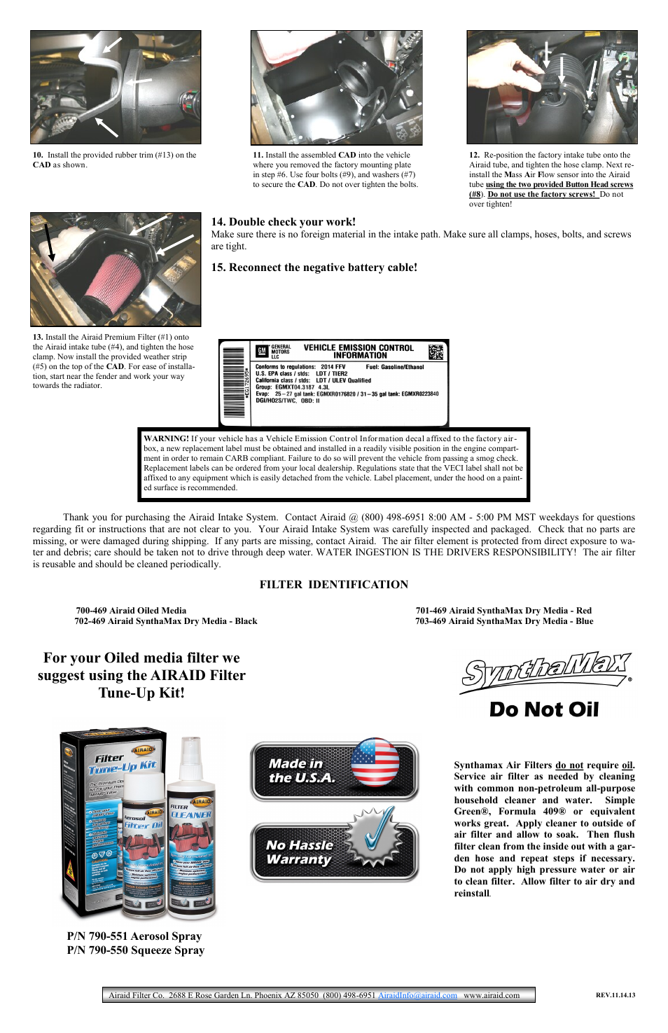 Airaid 200-189 User Manual | Page 2 / 2