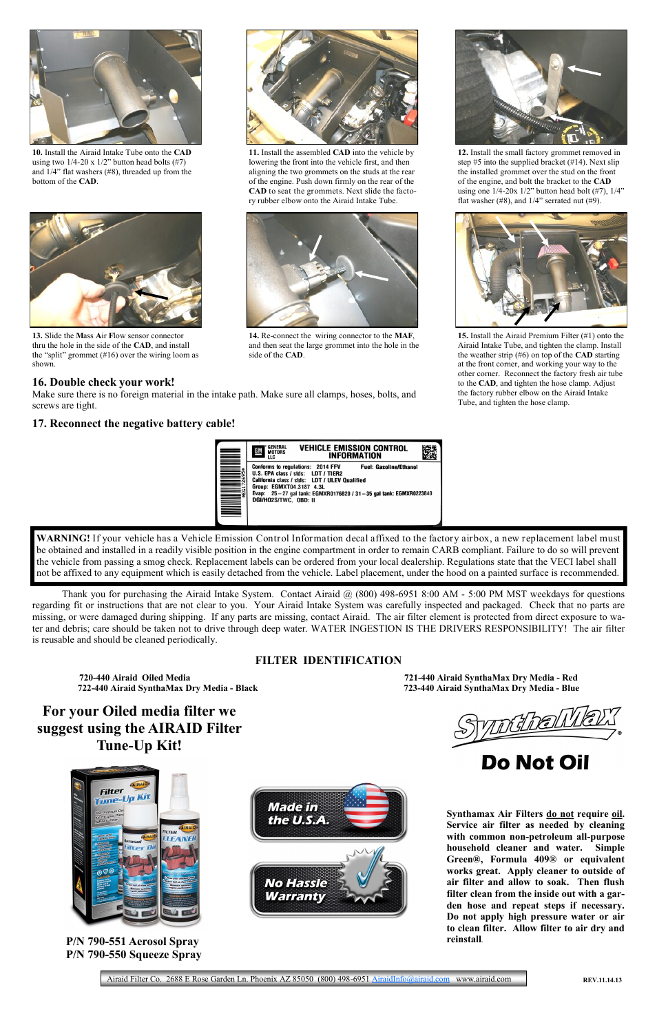 Airaid 200-195 User Manual | Page 2 / 2