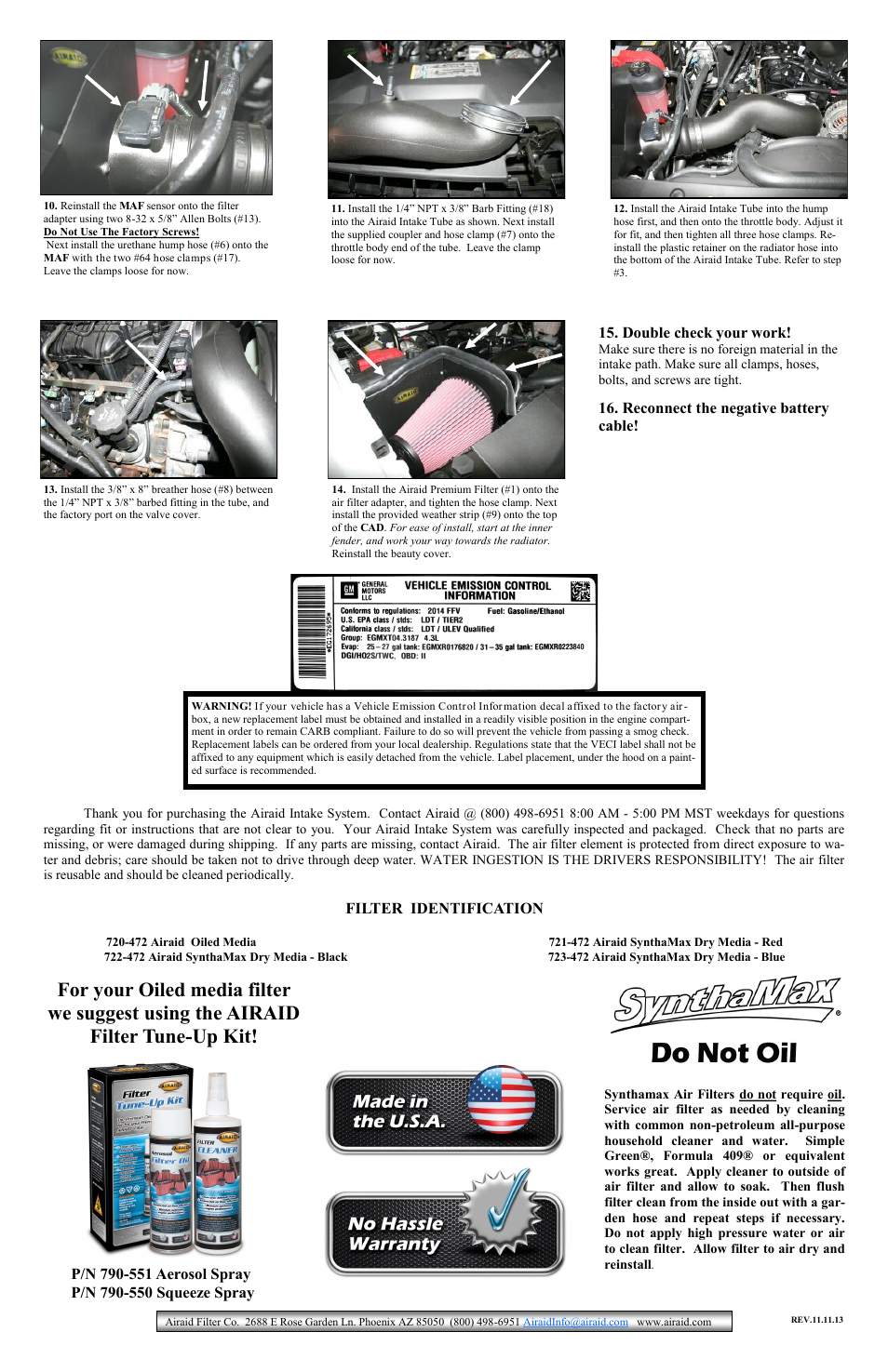 Airaid 200-235 User Manual | Page 2 / 2