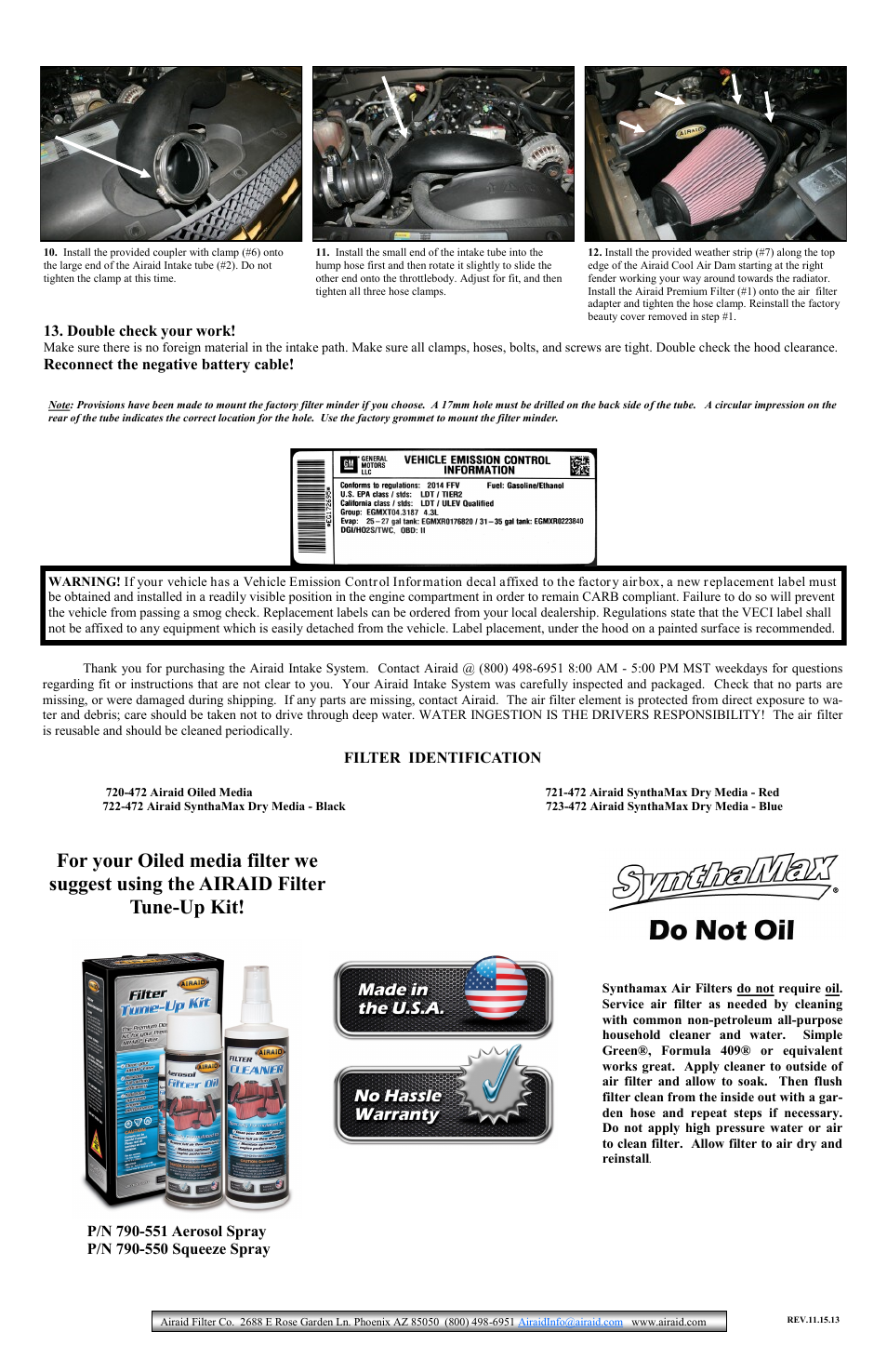 Airaid 200-248 User Manual | Page 2 / 2