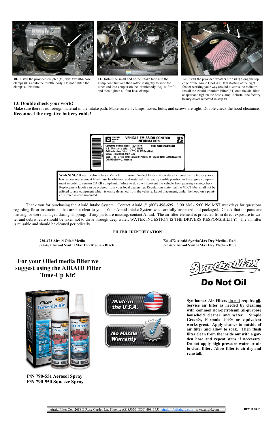 Airaid 200-251 User Manual | Page 2 / 2