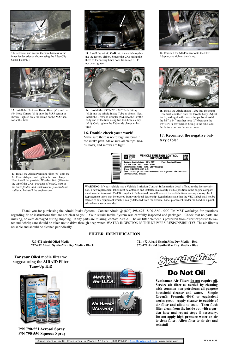Airaid 200-267 User Manual | Page 2 / 2