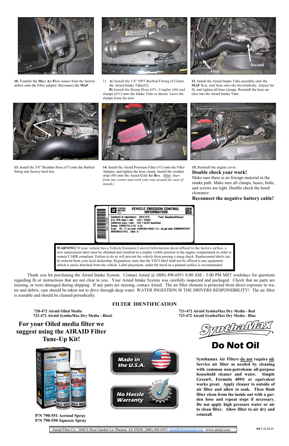 Airaid 200-268 User Manual | Page 2 / 2