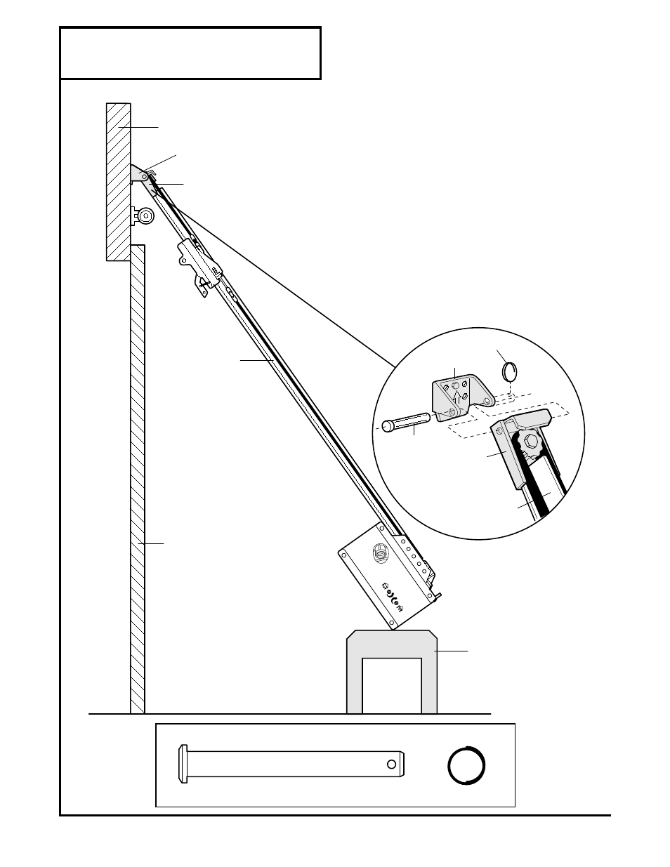 3) attach the t-rail to the header bracket, Installation step 3, Attach the t-rail to the header bracket | Chamberlain 1270LMC User Manual | Page 11 / 36