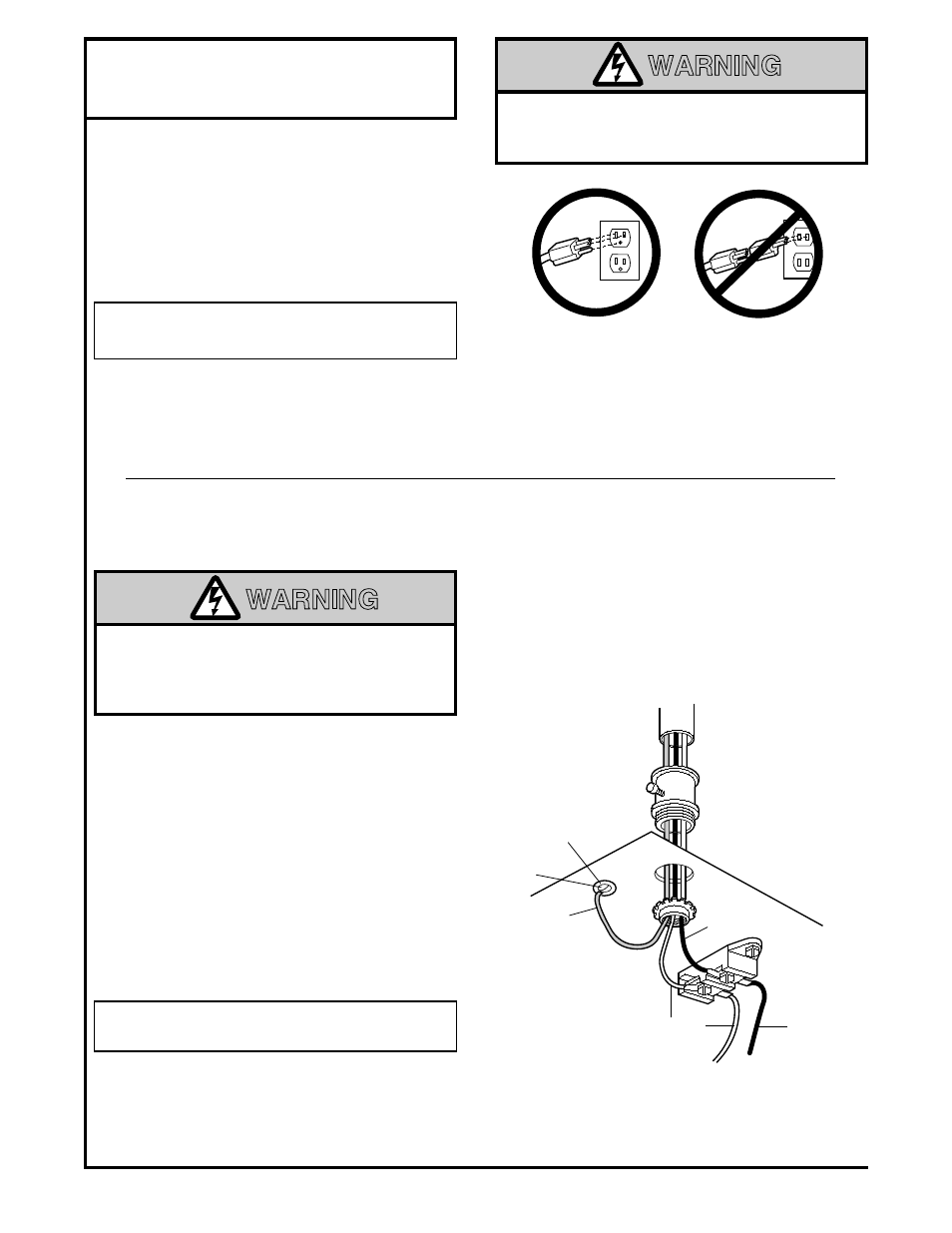 9) electrical connections, Warning, Installation step 9 | Electrical connections | Chamberlain 1270LMC User Manual | Page 16 / 36