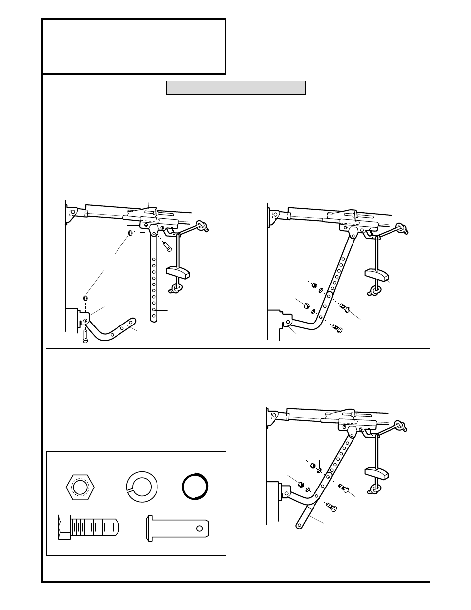 12) connect door arm to trolley, Sectional doors only, Installation step 12 | Connect door arm to trolley | Chamberlain 1270LMC User Manual | Page 22 / 36