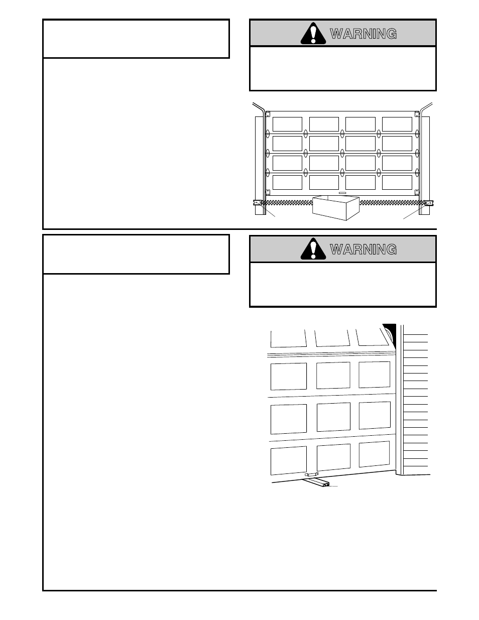 3) test the protector system, 4) test the safety reverse system, Warning | Adjustment step 4, Adjustment step 3 | Chamberlain 1270LMC User Manual | Page 26 / 36