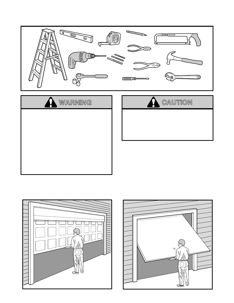 You'll need tools, Warning caution | Chamberlain 1270LMC User Manual | Page 3 / 36