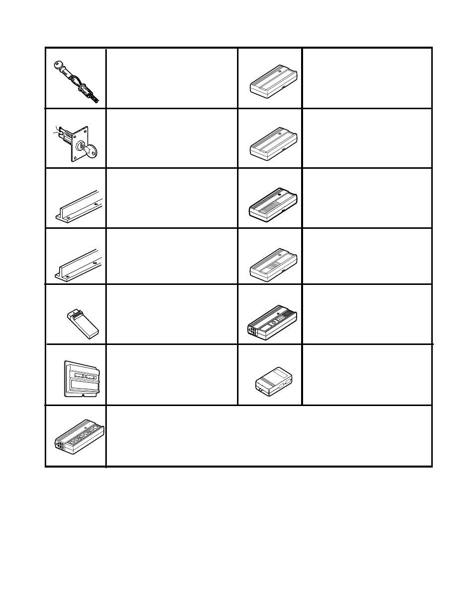 Accessories available for your opener | Chamberlain 1270LMC User Manual | Page 34 / 36