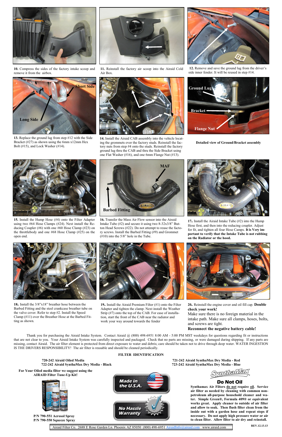 Airaid 250-243C User Manual | Page 2 / 2