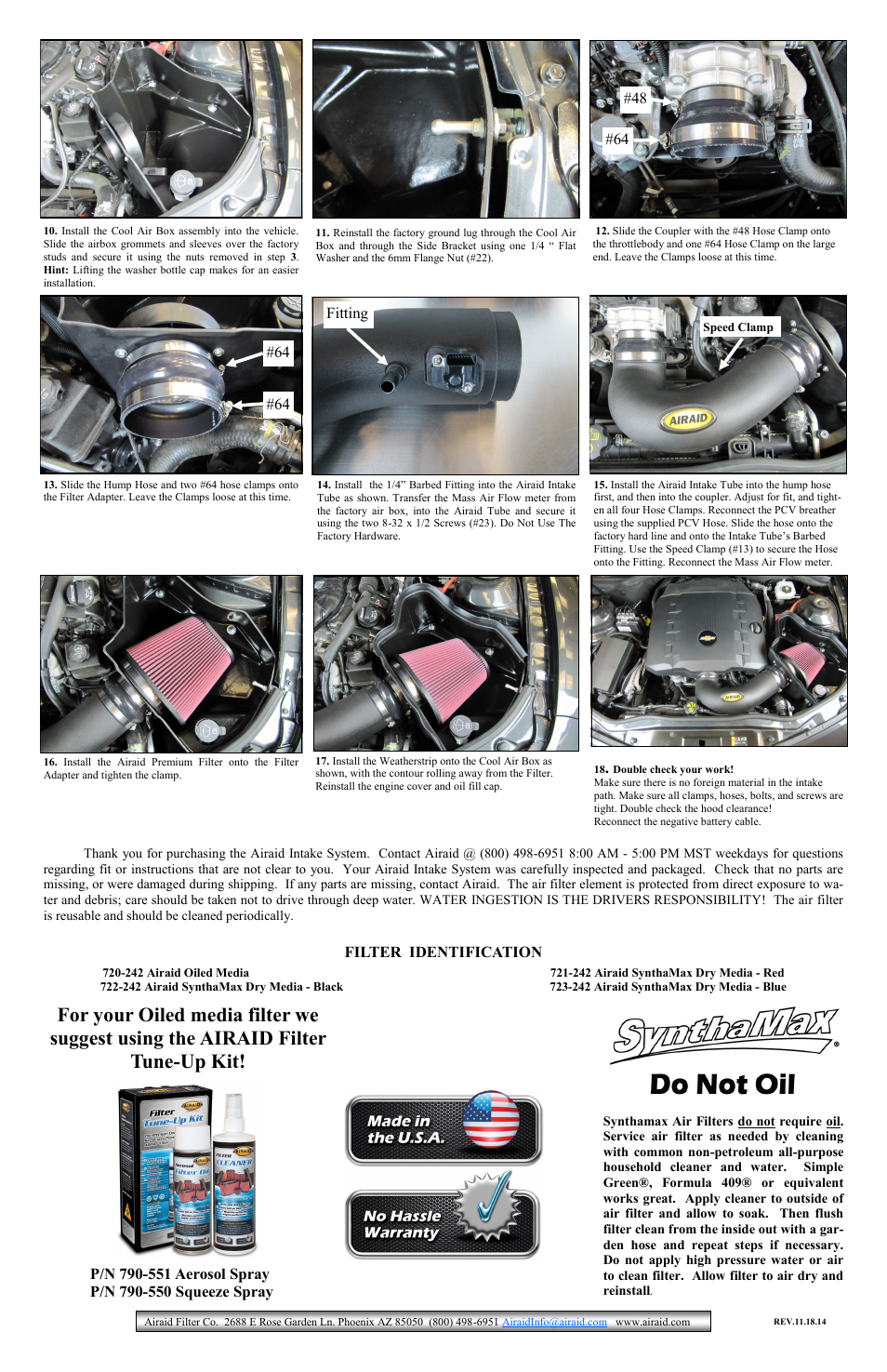 Airaid 250-310 User Manual | Page 2 / 2