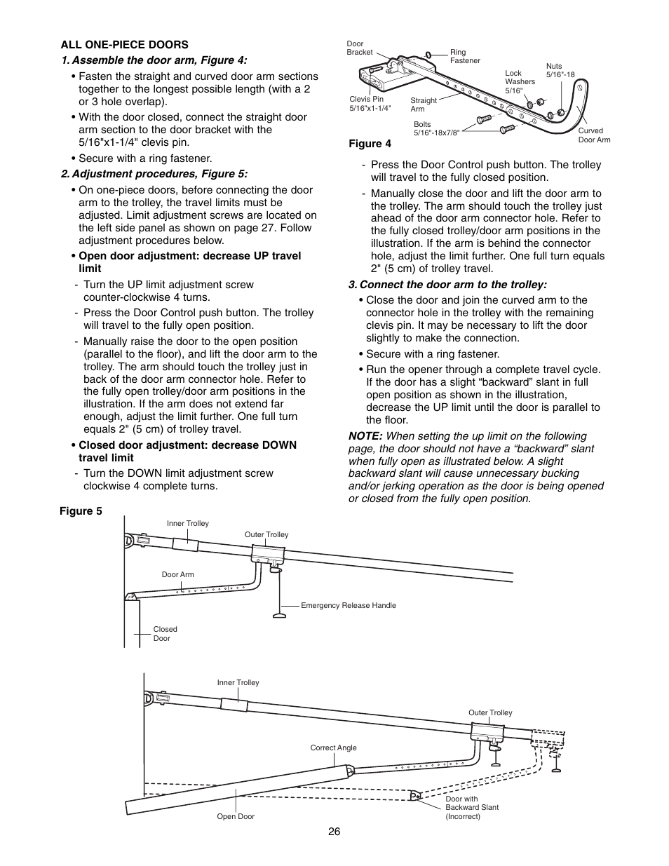 All one-piece doors | Chamberlain WD822KD 1/2 HP User Manual | Page 26 / 40