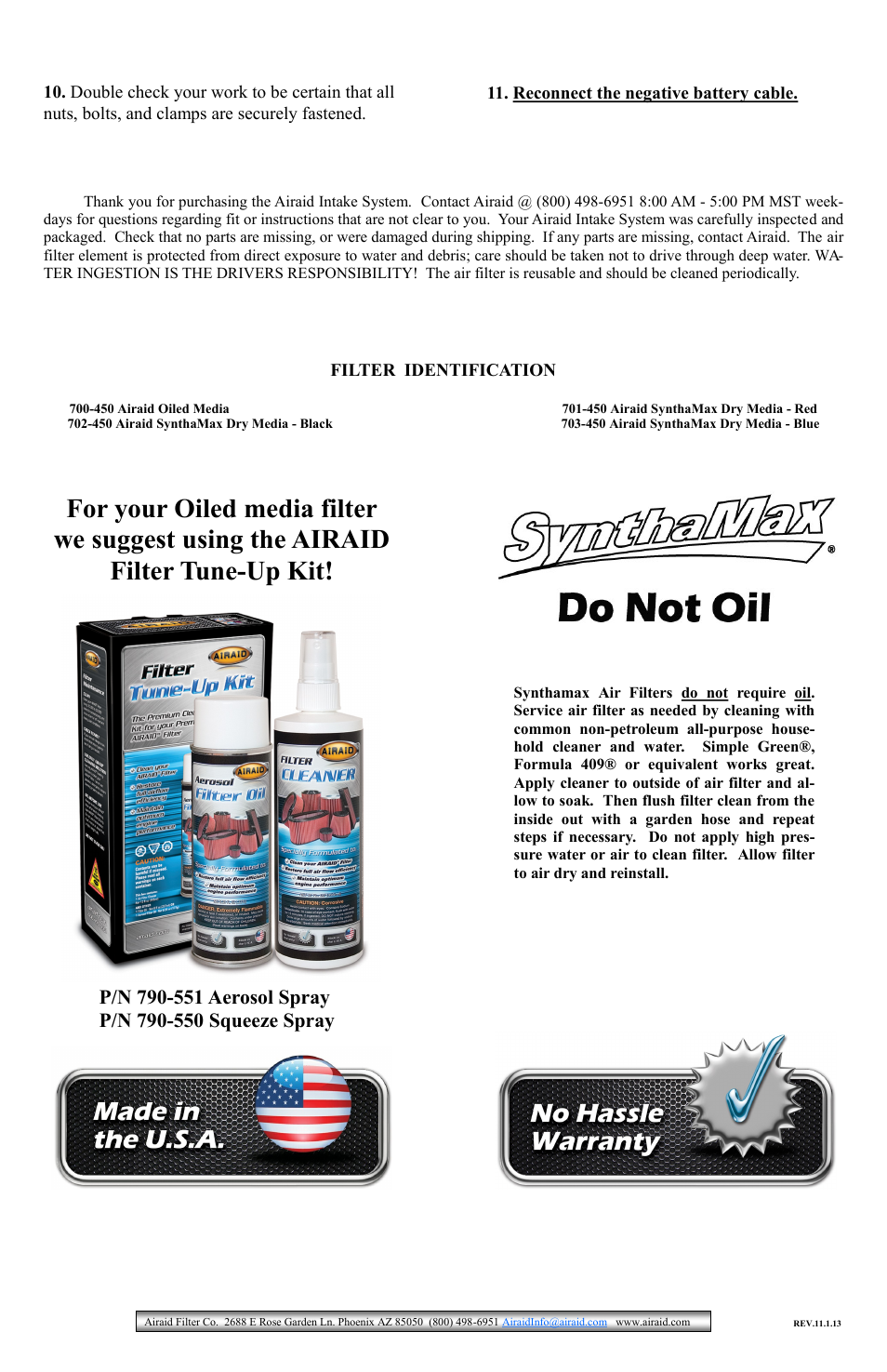 Airaid 300-143 User Manual | Page 2 / 2