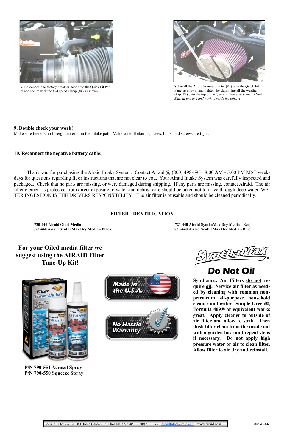 Airaid 300-165 User Manual | Page 2 / 2